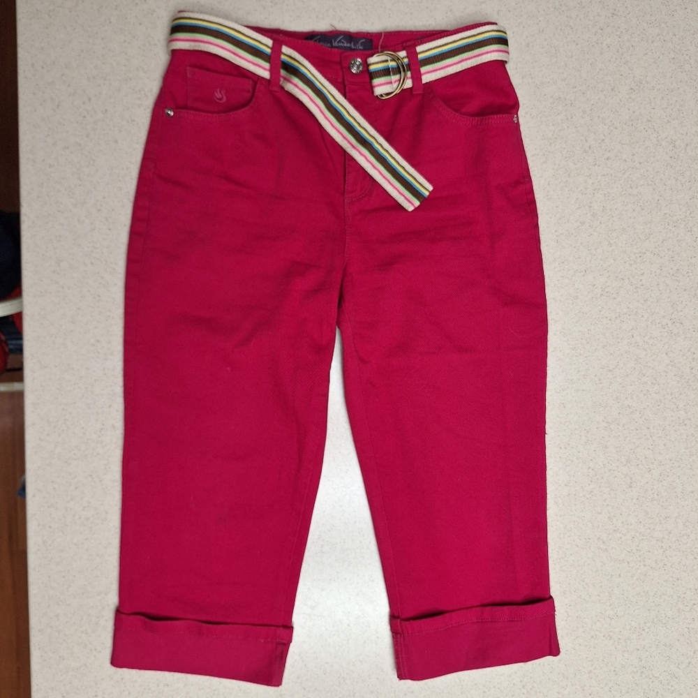 Gloria Vanderbilt Hot Pink Stretch Capris